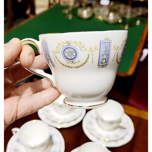 267 - A PARTIAL VINTAGE DUCHESS BONE CHINA TEA SET – SEDGMOOR DESIGN, includes: 6 x tea cups, 11 x saucers... 