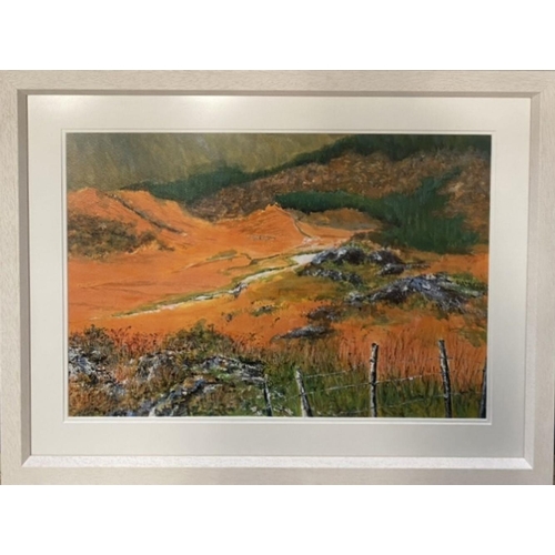 33 - KATIE BUTTIMER, ‘BLACK VALLEY AT KILLARNEY NATIONAL PARK’, textured acrylic on paper, signed lower l... 