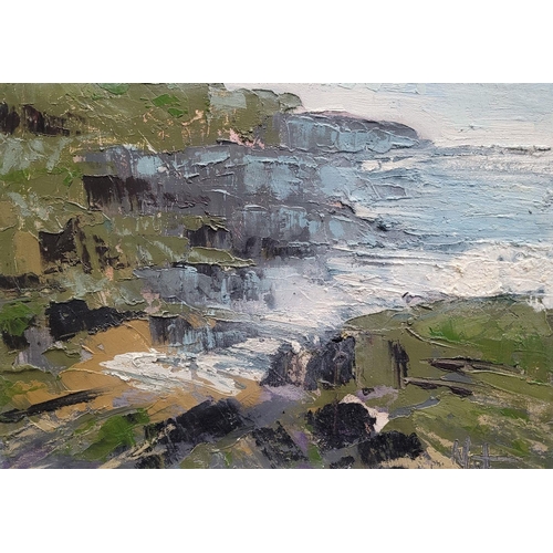 7 - MARTIN STONE, WILD ATLANTIC COAST - TOE HEAD, oil on canvas, 19 x 24 inches