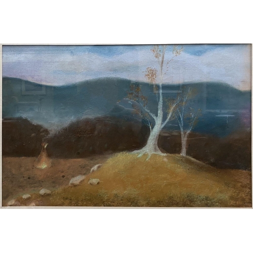 70 - IRISH SCHOOL, 20TH CENTURY, ‘COUNTRYSIDE LANDSCAPE’, pastel on paper, in fine gilt frame. Dimensions... 