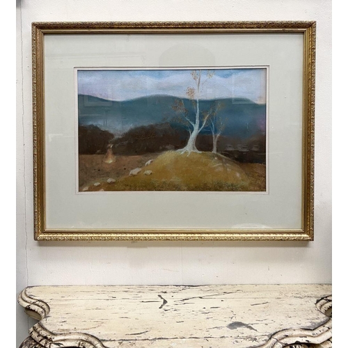 70 - IRISH SCHOOL, 20TH CENTURY, ‘COUNTRYSIDE LANDSCAPE’, pastel on paper, in fine gilt frame. Dimensions... 