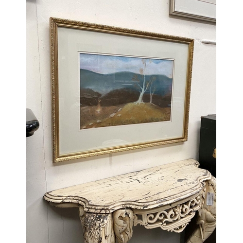 70 - IRISH SCHOOL, 20TH CENTURY, ‘COUNTRYSIDE LANDSCAPE’, pastel on paper, in fine gilt frame. Dimensions... 