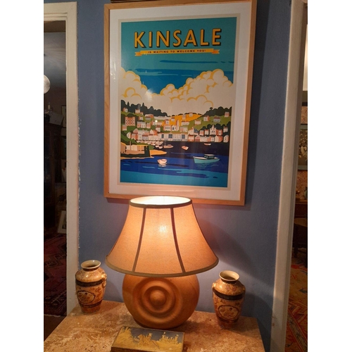 73 - NIALL MCCORMACK, KINSALE TOURIST POSTER, nicely framed. In excellent condition: 83 x 62cm.