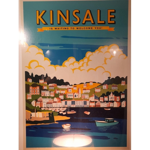 73 - NIALL MCCORMACK, KINSALE TOURIST POSTER, nicely framed. In excellent condition: 83 x 62cm.