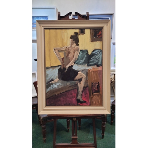 85 - MARTIN STONE, LIFE STUDY, oil on canvas, 28 inches x 36 inches. Signed and inscribed verso.