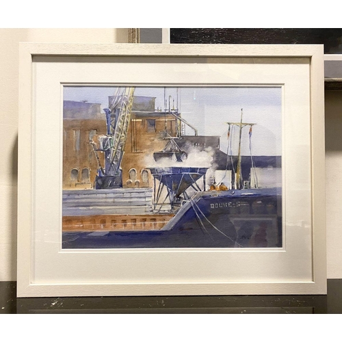 95 - NORMA HEALY, ‘CORK DOCKLANDS – LAST DAYS 11’, watercolour on paper, signed verso. Dimensions: 39cm x... 