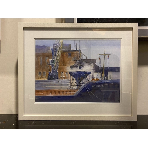 95 - NORMA HEALY, ‘CORK DOCKLANDS – LAST DAYS 11’, watercolour on paper, signed verso. Dimensions: 39cm x... 