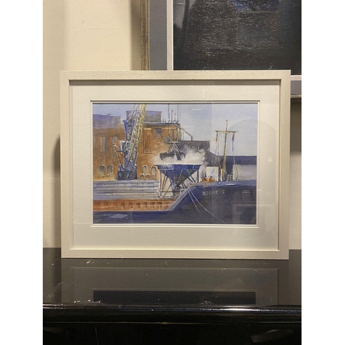 95 - NORMA HEALY, ‘CORK DOCKLANDS – LAST DAYS 11’, watercolour on paper, signed verso. Dimensions: 39cm x... 