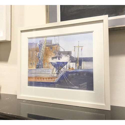 95 - NORMA HEALY, ‘CORK DOCKLANDS – LAST DAYS 11’, watercolour on paper, signed verso. Dimensions: 39cm x... 