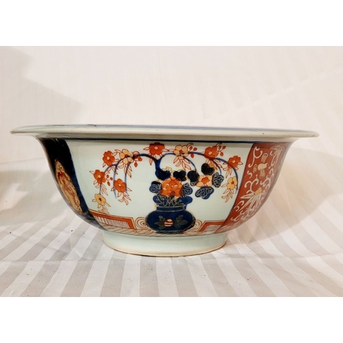 216 - A VERY GOOD QUALITY ANTIQUE VICTORIA WARE IRONSTONE PITCHER & BOWL, each with Amari style decoration... 