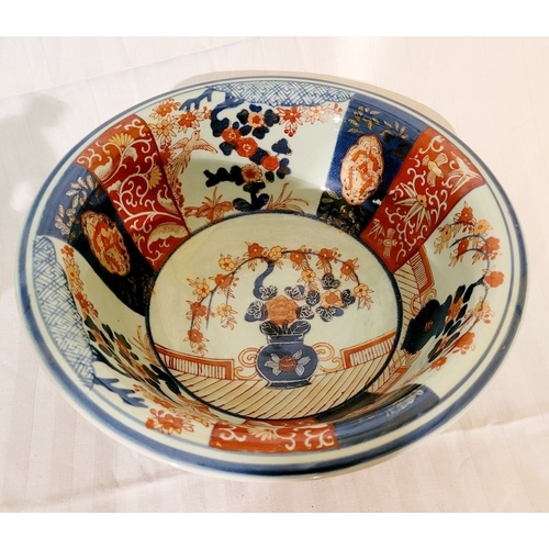 216 - A VERY GOOD QUALITY ANTIQUE VICTORIA WARE IRONSTONE PITCHER & BOWL, each with Amari style decoration... 