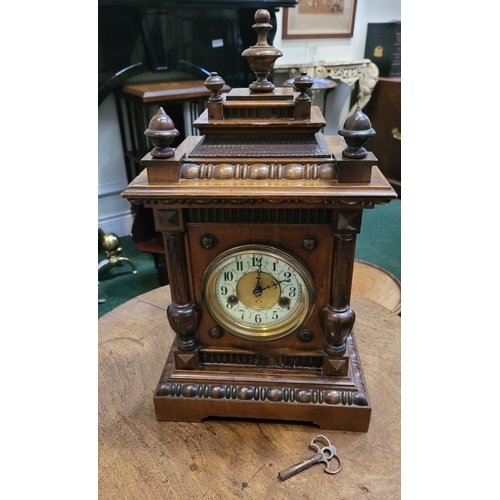 114 - AN EARLY 19TH CENTURY GERMAN MADE MANTLE CLOCK, Trade mark H.A.C 14 day strike, made in Württemberg.... 