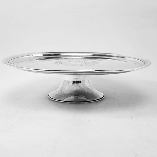 120 - A RARE IRISH GEORGE II SILVER TAZZA, Hallmarked Maker Alexander D Brown, Dublin, 1738. Of simple ele... 