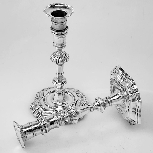 134 - AN EXCELLENT PAIR OF IRISH – DUBLIN MADE – GEORGE II SILVER CANDLESTICKS, Hallmarked Maker Thomas Wa... 