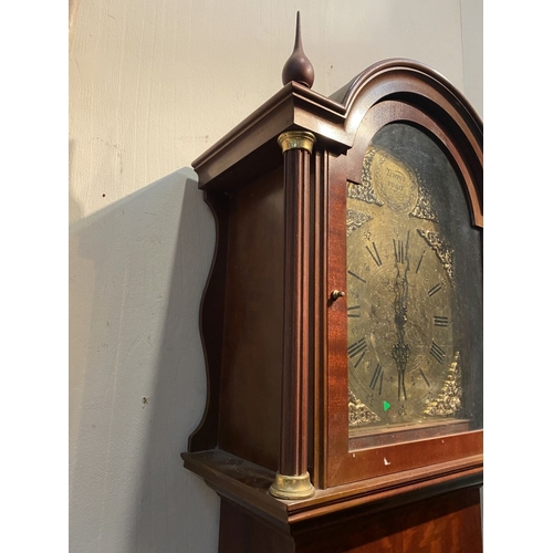 14 - AN EXCELLENT TEMPUS FUGIT GRANDFATHER LONG CASE CLOCK, by E.J. Goodfellow, Wadebridge. The arched ho... 