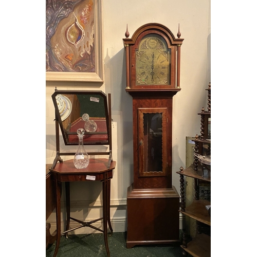 14 - AN EXCELLENT TEMPUS FUGIT GRANDFATHER LONG CASE CLOCK, by E.J. Goodfellow, Wadebridge. The arched ho... 