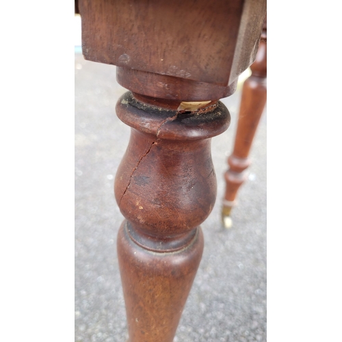 140 - A CHARMING LATE 19TH CENTURY MAHOGANY DROP-LEAF ECONOMY STYLE DRESSING TABLE, this multi-purpose ant... 