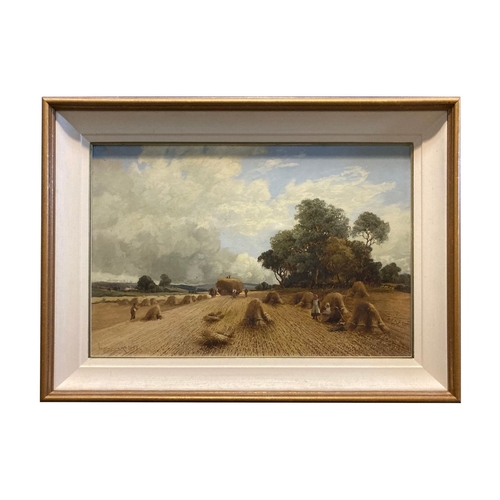 15 - WILLIAM MANNERS, (1860 - 1930) A HAY GATHERING SCENE, oil on canvas, signed and dated 1897  lower le... 