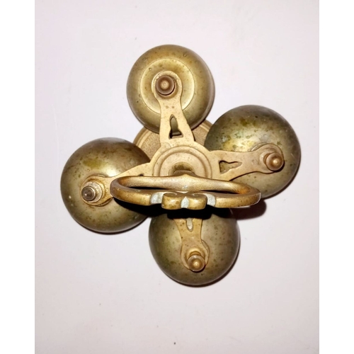 158 - AN EARLY 20TH CENTURY SACRISTY BELL, 16cm wide 13cm high.