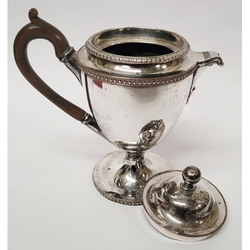 166 - A GOOD QUALITY MID 19TH CENTURY SHEFFIELD SILVER PLATE GRAVY POT, circa 1850, with a lift away lid, ... 