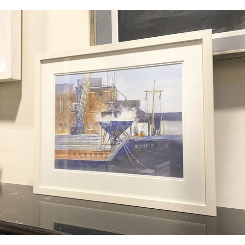 210 - NORMA HEALY, ‘CORK DOCKLANDS – LAST DAYS 11’, watercolour on paper, signed verso. Dimensions: 39cm x... 