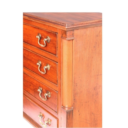 218 - A GOOD QUALITY PAIR OF MAHOGANY BEDSIDE CHESTS/LOCKERS/LAMP CABINETS, each fitted with four drawers ... 