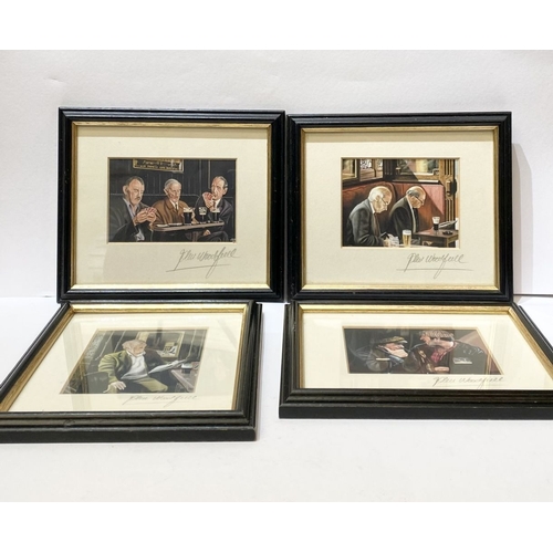 295 - FOUR FRAMED SIGNED PRINTS BY JOHN WOODFULL, prints after works originally painted in 1987-1990. Titl... 