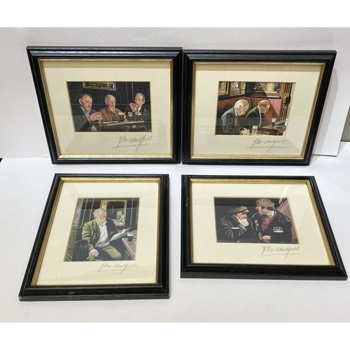 295 - FOUR FRAMED SIGNED PRINTS BY JOHN WOODFULL, prints after works originally painted in 1987-1990. Titl... 