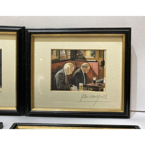 295 - FOUR FRAMED SIGNED PRINTS BY JOHN WOODFULL, prints after works originally painted in 1987-1990. Titl... 