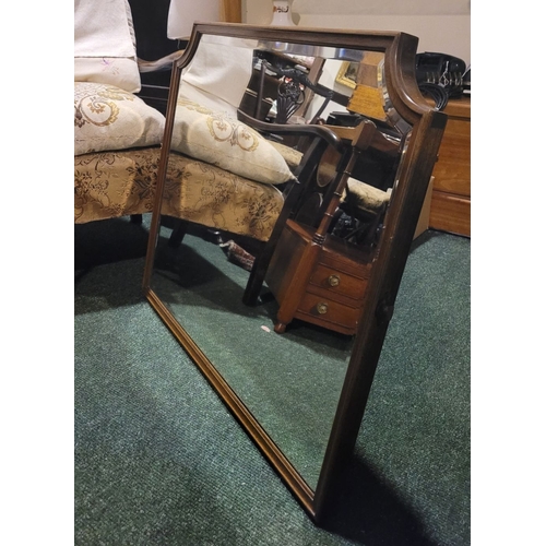 299 - A LARGE FRAMED BEVELLED WALL MIRROR – in very good condition; very heavy; needs D-rings in order to ... 