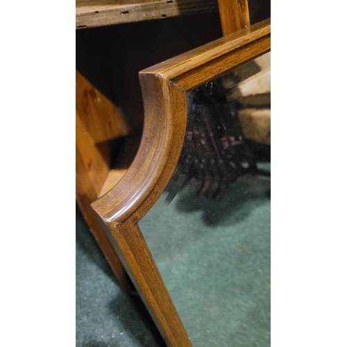 299 - A LARGE FRAMED BEVELLED WALL MIRROR – in very good condition; very heavy; needs D-rings in order to ... 