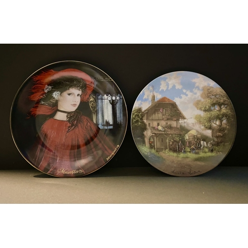 368 - TWO COLLECTABLE GERMAN & ITALIAN PAINTED PORCELAIN PLATES TO INCLUDE (i) Roccardo Benvenuti Musetta ... 