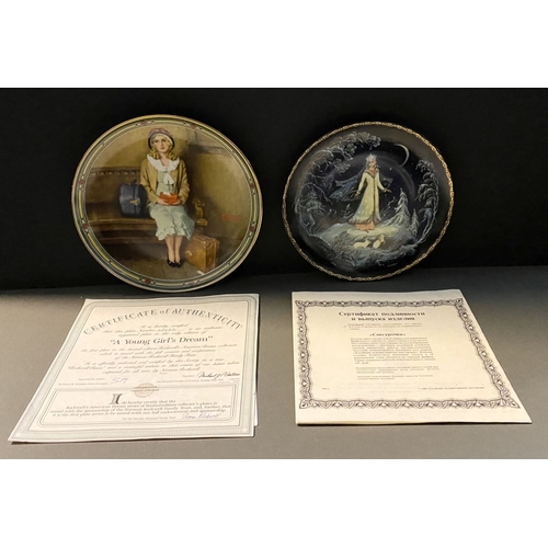 369 - TWO LIMITED EDITION RUSSIAN & AMERICAN COLLECTOR PLATES TO INCLUDE, (i) Knowles ‘A Young Girl’s Drea... 