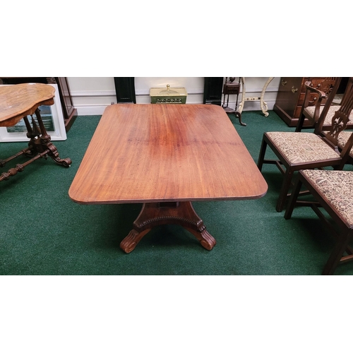 45 - A RECTANGULAR SHAPED TIP-UP DINING / BREAKFAST TABLE, the table top with reed detail to the edge. Ra... 