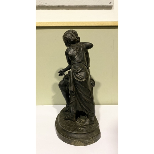 62 - IN THE STYLE OF MATHURIN MOREAU (French 1822-1912), bronze sculpture depicting male and female figur... 