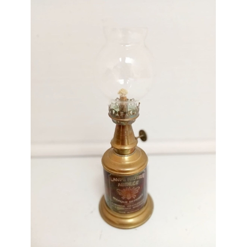 76 - A FRENCH PIGEON OIL LAMP, by the maker  