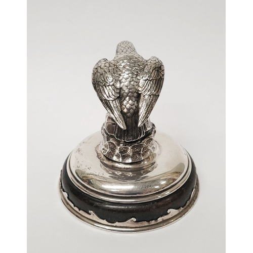 8 - A VERY UNUSUAL & WONDERFULLY MADE LATE 19TH CENTURY SILVER MODEL OF A RAVEN, heavy; could be used as... 