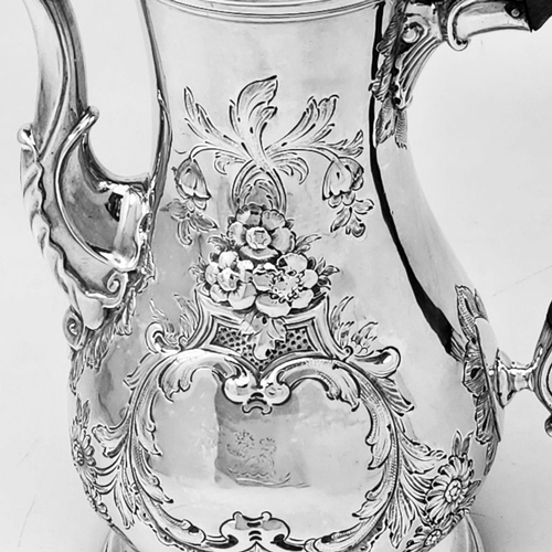 9 - AN EXCEPTIONAL IRISH SILVER – CORK MADE- GEORGE III PROVINCIAL COFFEE POT, with finial to cover, bla... 