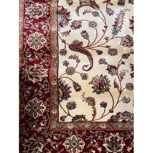 309 - AN EXCELLENT SILK & WOOL ‘ZIEGLER’ PATTERN RUG, in beautiful deep red and cream tones in the ‘Ziegle... 