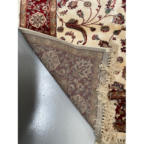 309 - AN EXCELLENT SILK & WOOL ‘ZIEGLER’ PATTERN RUG, in beautiful deep red and cream tones in the ‘Ziegle... 