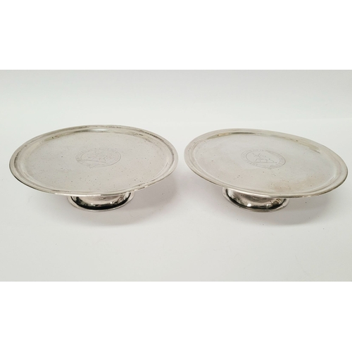 13 - A PAIR OF GEORGE II IRISH – DUBLIN MADE- SILVER TAZZA DISHES, Hallmarked maker S. Walker Dublin c.17... 