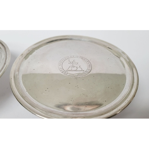 13 - A PAIR OF GEORGE II IRISH – DUBLIN MADE- SILVER TAZZA DISHES, Hallmarked maker S. Walker Dublin c.17... 