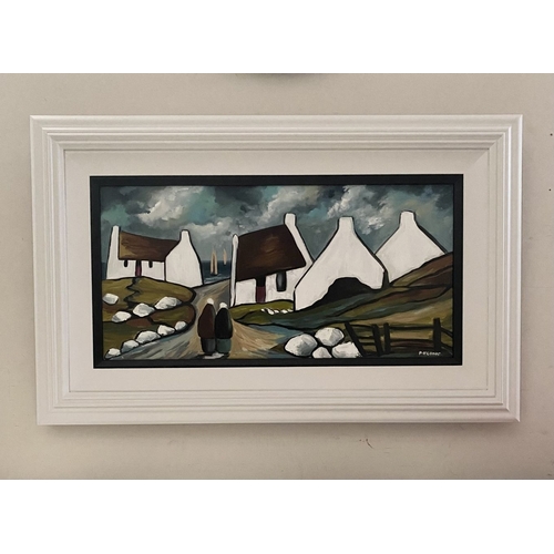 133 - PAT O’ CONOR (Irish, 20th Century), ‘SISTERS’, oil on canvas, signed lower right, dimensions: 50.5cm... 