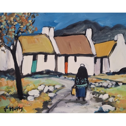 16 - PATRICK MURPHY, (IRISH 20TH CENTURY),HOMEWARD BOUND, acrylic on board, signed lower left. 47 x 42cm ... 