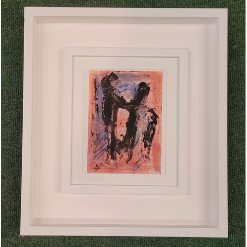 23 - JOHN KINGERLEE, (IRISH 20TH CENTURY), FIGURATIVE STUDY, mixed media on paper, signed lower left with... 