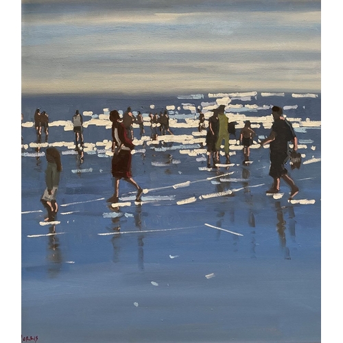 36 - JOHN MORRIS (IRISH, B.1958), ‘JULY BRITTAS BAY’, large framed oil on board, signed lower left, inscr... 