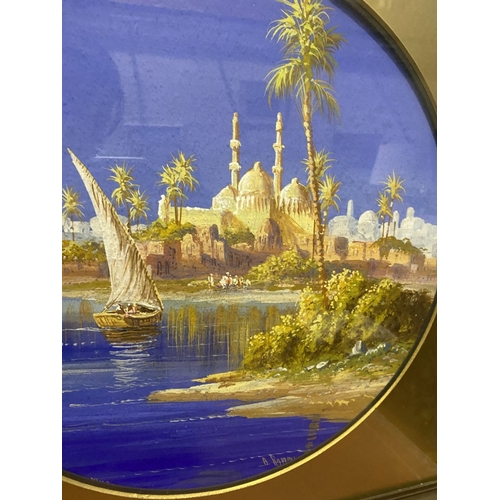 42 - R. RAPPINI (20th Century), A PAIR OF GILT FRAMED WATERCOLOUR PAINTINGS, depicting Moroccan coastal s... 