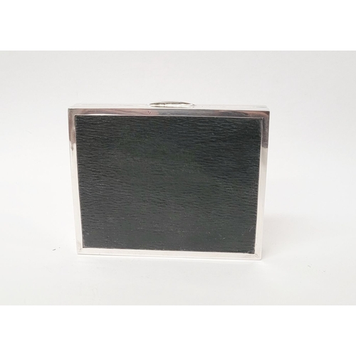 47 - AN EARLY 20TH CENTURY SILVER BOX with wood lining to the interior, the cover engraved with inscripti... 