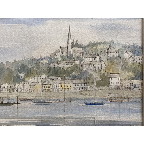 5 - VICKY WILSON (Irish, 20th Century), ‘CROSSHAVEN, CO. CORK’, watercolour and pencil on paper, signed ... 