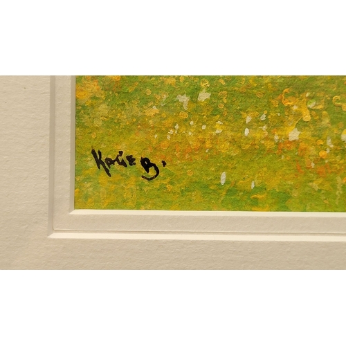 51 - KATIE BUTTIMER, (IRISH 20TH CENTURY), ENDLESS DAYS, acrylic on paper, signed lower left, inscribed w... 